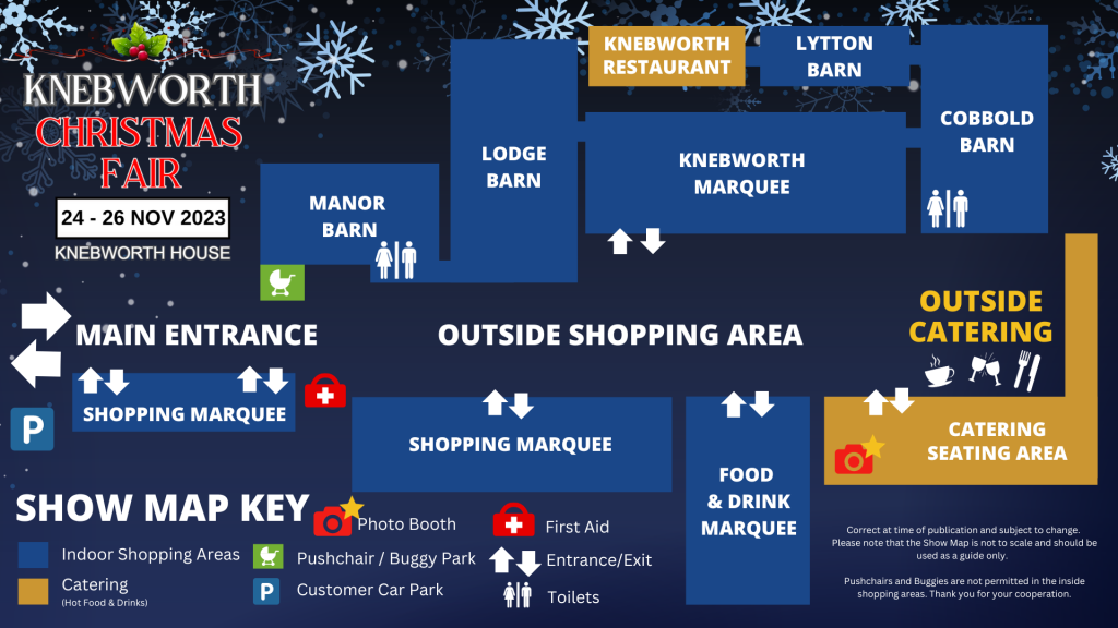 Show Map 2023 Knebworth Christmas Fair