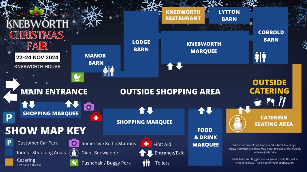 Show Map 2024 Knebworth Christmas Fair